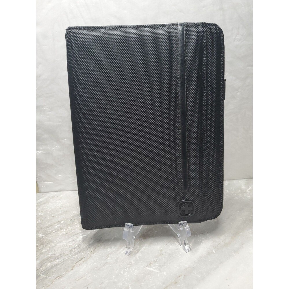 Wenger Merit Padfolio Portfolio-Open Style Closure-Front Pockets-Black-9×7in